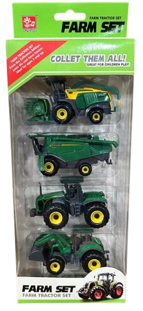 TOY TRACTOR FARM SET OF 4   G94639