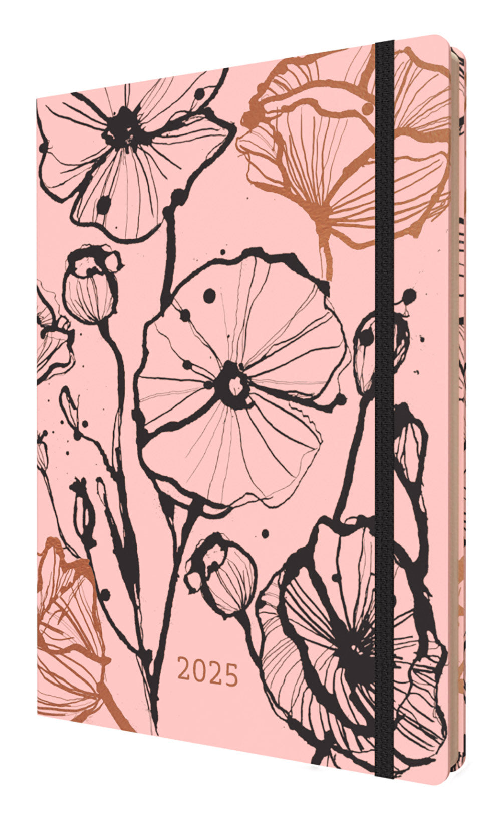 DIARY 2025 COLLINS ABSTRACT BOTANICALS A5 E-AB153.50-25 RECYCLED WTV PINK   G94726.25