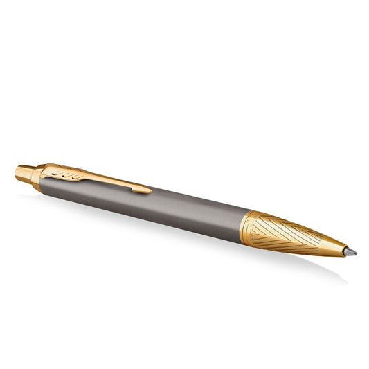 PEN PARKER BP IM PIONEERS COLLECTION GREY LACQUER GOLD CAP & TRIM   G94849