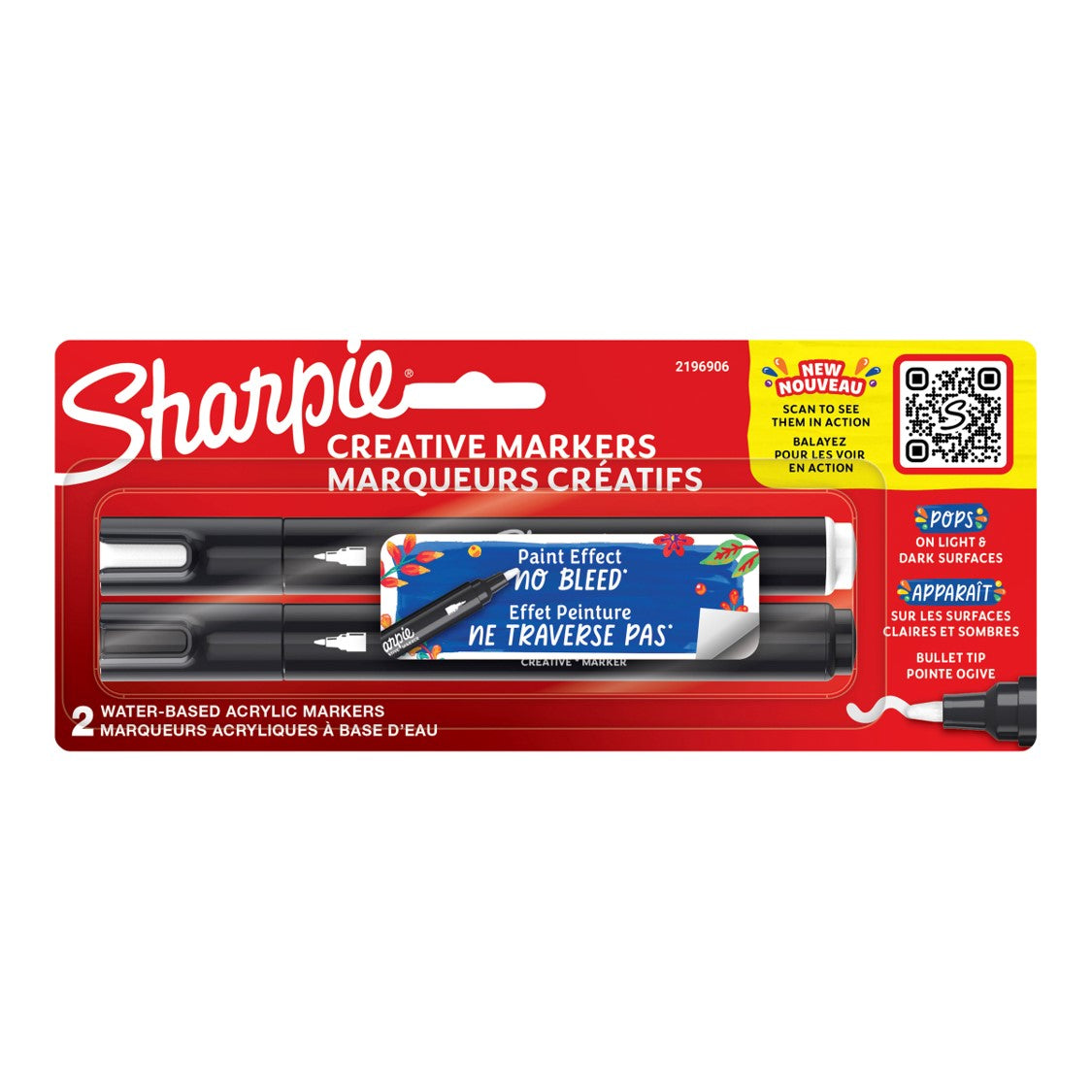 MARKER CREATIVE SHARPIE BULLET TIP 2CD ASST   G94975