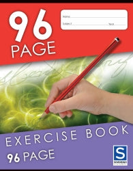 EXERCISE BOOK SOVEREIGN 225X175MM 8MM RULED 96PG   G96096