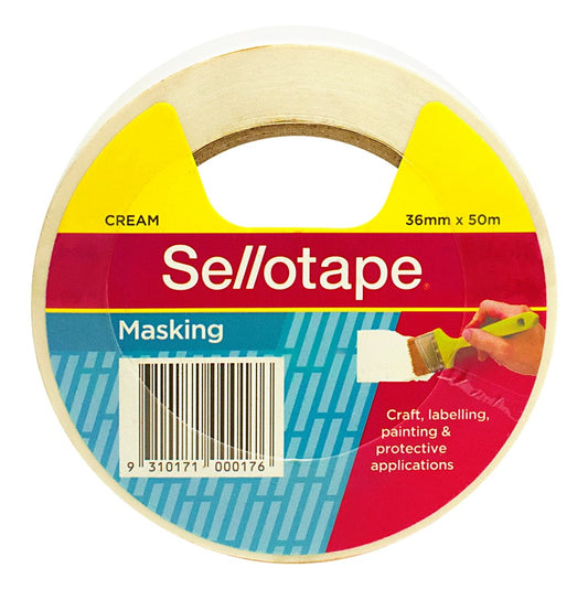 TAPE MASKING SELLO 36MMX50M CREAM   G99803