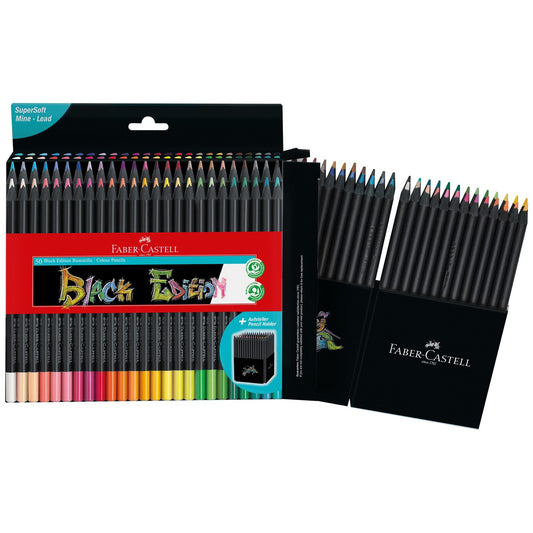 PENCIL COLOURED FABER CASTELL BLACK EDITION PK50