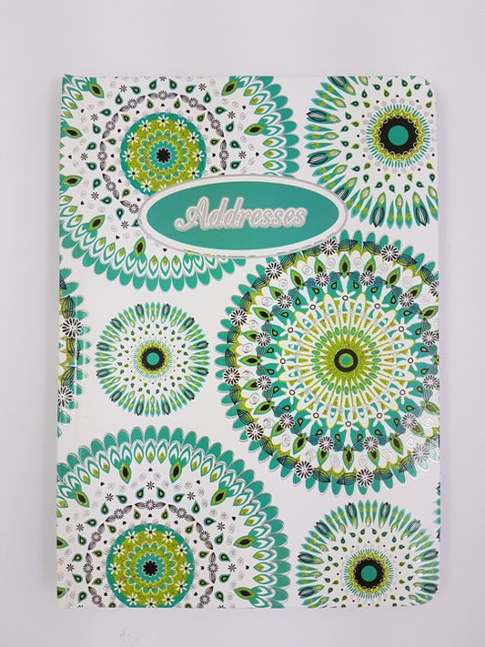 SP- ADDRESS BOOK OZCORP A5 CASE JADE CIRCLES